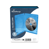 MediaRange BOX38 optisk disk etui Blu-ray etui 1 diske Blå Blu-ray etui, 1 diske, Blå, Plast, 120 mm, 134 mm, Detail