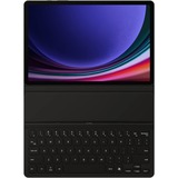 SAMSUNG EF-DX720 QWERTZ Tysk Pogo Pin Sort, Tablet Cover Sort, DE-layout, QWERTZ, Tysk, Touchpad, Samsung, Galaxy Tab S9, Galaxy Tab S9 FE, Sort