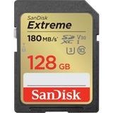 SanDisk Extreme 128 GB SDXC UHS-I Klasse 10, Hukommelseskort 128 GB, SDXC, Klasse 10, UHS-I, 180 MB/s, 90 MB/s