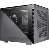 Thermaltake Divider 200 TG Air Micro Micro Tower Sort, Towerkabinet Sort, Micro Tower, PC, Sort, SPCC, Hærdet glas, Spil, Blå, Grøn, Rød