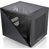 Thermaltake Divider 200 TG Air Micro Micro Tower Sort, Towerkabinet Sort, Micro Tower, PC, Sort, SPCC, Hærdet glas, Spil, Blå, Grøn, Rød