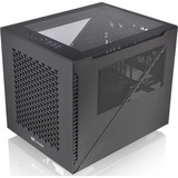 Thermaltake Divider 200 TG Air Micro Micro Tower Sort, Towerkabinet Sort, Micro Tower, PC, Sort, SPCC, Hærdet glas, Spil, Blå, Grøn, Rød