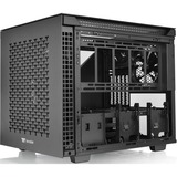 Thermaltake Divider 200 TG Air Micro Micro Tower Sort, Towerkabinet Sort, Micro Tower, PC, Sort, SPCC, Hærdet glas, Spil, Blå, Grøn, Rød