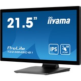 iiyama ProLite T2238MSC-B1 computerskærm 54,6 cm (21.5") 1920 x 1080 pixel Fuld HD LED Berøringsskærm Sort, LED-skærm Sort (mat), 54,6 cm (21.5"), 1920 x 1080 pixel, Fuld HD, LED, 5 ms, Sort