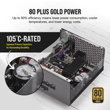 Corsair RM850x (2024) Renoveret, PC strømforsyning Sort