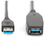 Digitus Aktivt USB 3.2 Gen 1 forlængerledning, 10 meter Sort