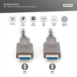 Digitus HDMI / Micro HDMI AOC hybrid fiberoptisk kabel, UHD 4K Sort