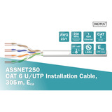 Digitus Professionelt ASSNET250 Cat.6 U/UTP installationskabel simplex, Eca grå