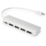 Digitus USB Type-C™ 4-port hub (USB 3.0) + PD, USB hub Sølv