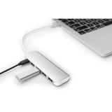 Digitus USB Type-C™ 4-port hub (USB 3.0) + PD, USB hub Sølv
