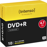 Intenso DVD+R 4.7 GB 16x 4,7 GB 10 stk, DVD tomme medier DVD+R, 120 mm, Slimcase, 10 stk, 4,7 GB