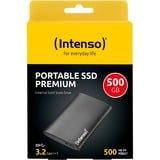 Intenso Ekstern SSD Premium 500 GB, Solid state-drev Sort