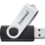 Intenso Office Line 64 GB, USB-stik Sølv/Sort