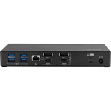 Kensington SD4781P EQ USB-C og USB-A Dual 4K-dockingstation, Docking station Sort, Ledningsført, USB 3.2 Gen 2 (3.1 Gen 2) Type-C, 100 W, 3,5 mm, 10,100,1000 Mbit/s, Sort