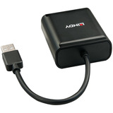Lindy 4-port USB 2.0 Cat.6 Extender, USB-forlænger Sort