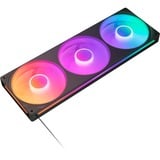 NZXT F360 RGB CORE, Sag fan Sort