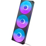 NZXT F360 RGB CORE, Sag fan Sort