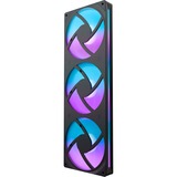 NZXT F360 RGB CORE, Sag fan Sort