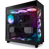 NZXT F360 RGB CORE, Sag fan Sort