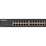 Netgear GS324 Ikke administreret Gigabit Ethernet (10/100/1000) Sort, Switch Ikke administreret, Gigabit Ethernet (10/100/1000), Stativ-montering, Kan monteres på væggen