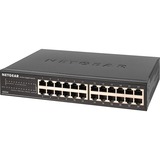 Netgear GS324 Ikke administreret Gigabit Ethernet (10/100/1000) Sort, Switch Ikke administreret, Gigabit Ethernet (10/100/1000), Stativ-montering, Kan monteres på væggen