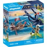 PLAYMOBIL Pirates Kamp mod den Kæmpeblæksprutte, Bygge legetøj 