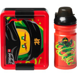 Room Copenhagen LEGO Lunch Box Set Ninjago, Service Rød/Sort