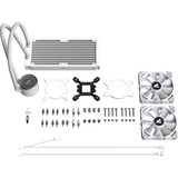 Sharkoon S80 RGB White AIO 240mm, Vandkøling Hvid