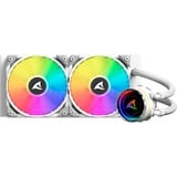 Sharkoon S80 RGB White AIO 240mm, Vandkøling Hvid