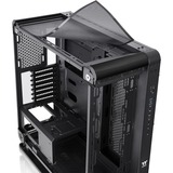 Thermaltake Core P6 Tempered Glass Mid Tower Midi Tower Sort, Bænk/Vis sag Sort, Midi Tower, PC, Sort, SPCC, Hærdet glas, Spil, Blå, Grøn, Rød