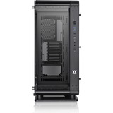 Thermaltake Core P6 Tempered Glass Mid Tower Midi Tower Sort, Bænk/Vis sag Sort, Midi Tower, PC, Sort, SPCC, Hærdet glas, Spil, Blå, Grøn, Rød