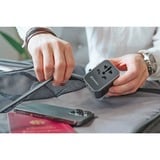 Verbatim 49545 strømstik adapter Universel, Rejse stikkontakt Sort/Sølv