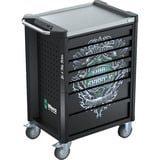 Wera 9705 Tool Rebel Værkstedsvogn Stainless 1, med udstyr, Værktøj Rulleborde værktøjsvogn Sort/Sølv