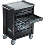 Wera 9705 Tool Rebel Værkstedsvogn Stainless 1, med udstyr, Værktøj Rulleborde værktøjsvogn Sort/Sølv
