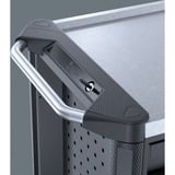 Wera 9705 Tool Rebel Værkstedsvogn Stainless 1, med udstyr, Værktøj Rulleborde værktøjsvogn Sort/Sølv
