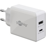 goobay USB-C PD dobbelt hurtigoplader 30 watt Hvid