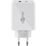 goobay USB-C PD dobbelt hurtigoplader 30 watt Hvid