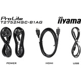 iiyama ProLite T2752MSC-B1AG, LED-skærm Sort (mat)