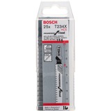 Bosch 2 608 633 524 stiksav, rullesav & sabelsavklinge Stiksavklinger High Carbon Steel (HCS) 25 stk Stiksavklinger, Spånplade, Fiberbræt, Blødt træ, Krydsfiner med trækerne, High Carbon Steel (HCS), Grå, 2 mm, 3 mm