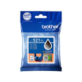 Brother LC521BK blækpatron 1 stk Original Sort Sort, 1 stk, 500 Sider, Enkelt pakke