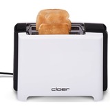 Cloer Toaster 3531 2 skive(r) 900 W Sort, Hvid, Brødrister Hvid/Sort, 2 skive(r), Sort, Hvid, Plast, Knapper, Dreje, 900 W, 155 mm