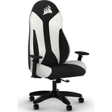 Corsair TC60 PC gamingstol Polstret sæde Sort, Hvid, Spil pladser Hvid/Sort, PC gamingstol, 120 kg, Polstret sæde, Polstret ryglæn, Sort, Nylon