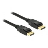 DeLOCK 3m Displayport 1.2a Sort, Kabel Sort, 3 m, DisplayPort, DisplayPort, Hanstik, Hanstik, 3840 x 2160 pixel