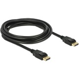 DeLOCK 3m Displayport 1.2a Sort, Kabel Sort, 3 m, DisplayPort, DisplayPort, Hanstik, Hanstik, 3840 x 2160 pixel