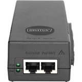 Digitus DN-95108 PoE adapter 10 Gigabit Ethernet 52 V, PoE injektor Sort, 10 Gigabit Ethernet, 10,100,1000,2500,5000,10000 Mbit/s, IEEE 802.3at, Sort, 100 m, PoE, Strøm
