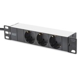 Digitus DN-95411 stikdåse 2 m 3 AC stikkontakt(er) Sort, Strømskinne Sort/aluminium, 2 m, 3 AC stikkontakt(er), Type F, Aluminium, Sort, 250 V