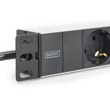 Digitus DN-95411 stikdåse 2 m 3 AC stikkontakt(er) Sort, Strømskinne Sort/aluminium, 2 m, 3 AC stikkontakt(er), Type F, Aluminium, Sort, 250 V
