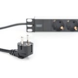 Digitus DN-95411 stikdåse 2 m 3 AC stikkontakt(er) Sort, Strømskinne Sort/aluminium, 2 m, 3 AC stikkontakt(er), Type F, Aluminium, Sort, 250 V
