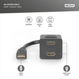 Digitus HDMI Y-splitterkabel, Y-kabel Sort