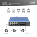 Digitus Industriel 8 + 4 10G uplink-port L3 administreret Gigabit, Switch 
